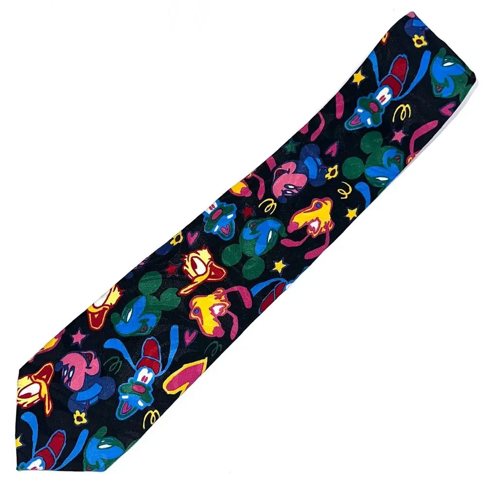Vintage Disney Mickey Unlimited Fab Five Mickey Minnie Goofy Daffy Pluto Tie